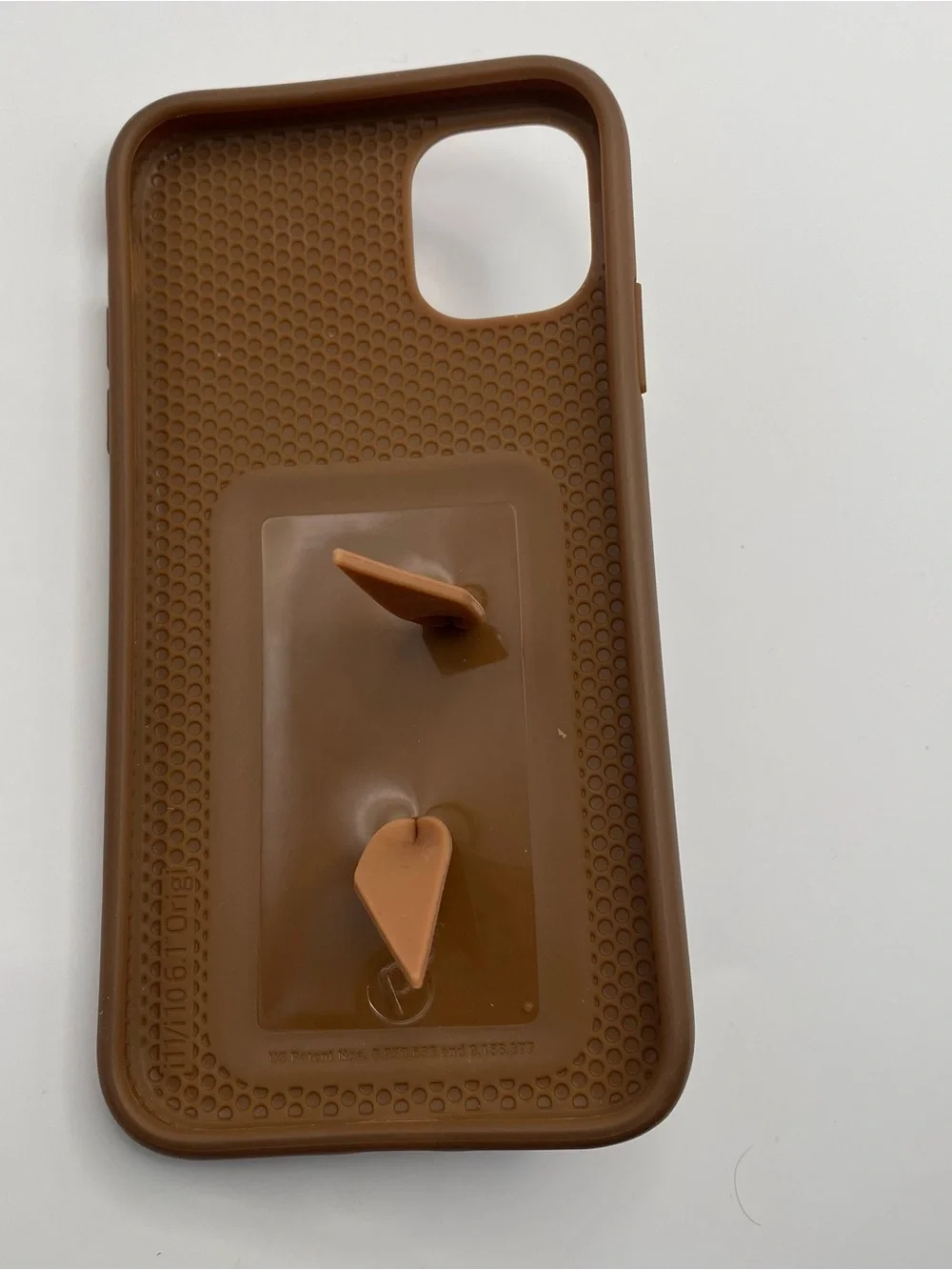 2 Loopy iPhone 11 Cases with Loop Strap - Brown and Blue plus speckled bag